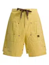 Kapital Drawstring Cargo-pocket Shorts In Yellow