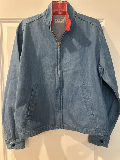 Pre-owned Kapital Drizzler Derby Denim Jacket- Size 4 In Blue