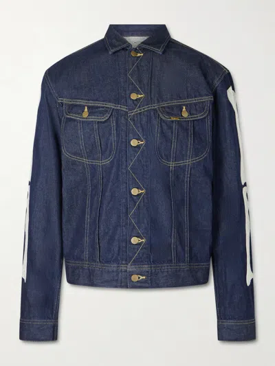 Kapital Embroidered Denim Jacket In Blue