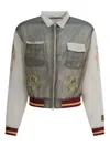 Kapital Embroidered-detail Jacket In Gray