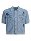 Kapital Embroidered-pocket Shirt In Blue