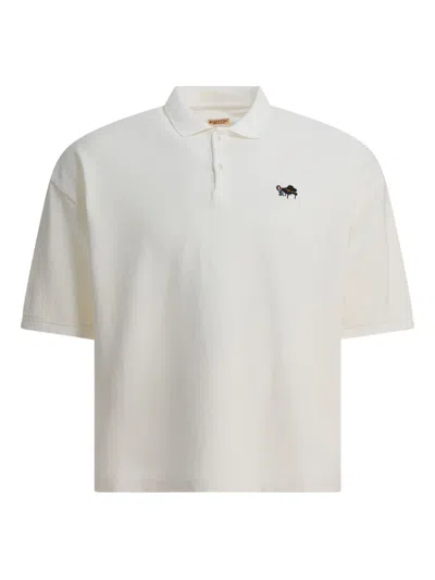 Kapital Embroidered Short-sleeve Polo Shirt In White