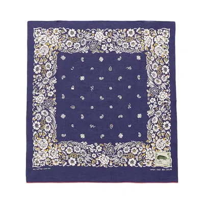 Pre-owned Kapital Fastcolor Selvedge Bandana (churchill Garden) 'purple' | Men's Size Onesize