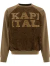 Kapital Faux Fur-embellished Sweatshirt In Green