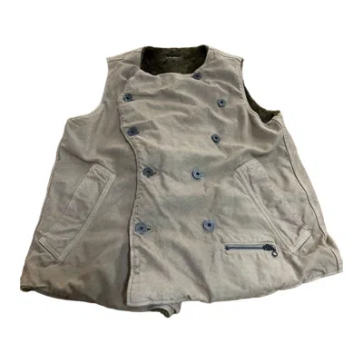 Pre-owned Kapital Fleece Lined Vest In Grey