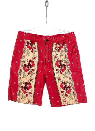 Pre-owned Kapital Floral Pattern Shorts In Red