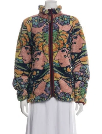 Pre-owned Kapital Floral Print Jacket In Blue