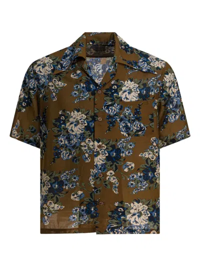 Kapital Floral-print Shirt In Brown