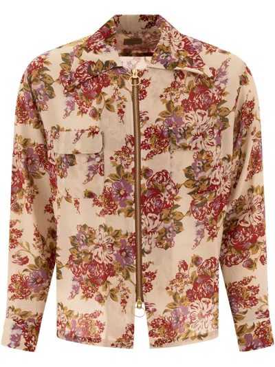 Kapital Floral-print Shirt In Neutrals