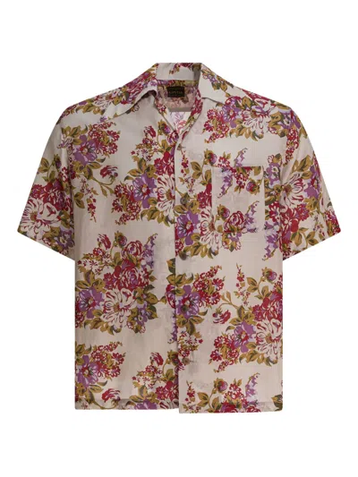Kapital Floral-print Short-sleeve Shirt In Neutral