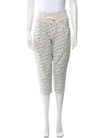 Pre-owned Kapital Floral Print Sweatpants In Grey