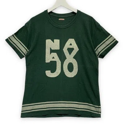 Pre-owned Kapital Football Shirt Sleeve T Shirt Tee In Green