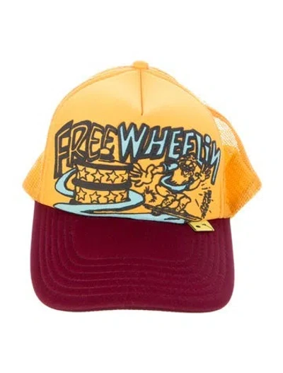 Pre-owned Kapital 'free Wheelin' Trucker Hat In Yellow