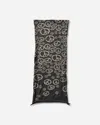 Kapital Fulling Wool Peace Mark Happy Scarf In Black