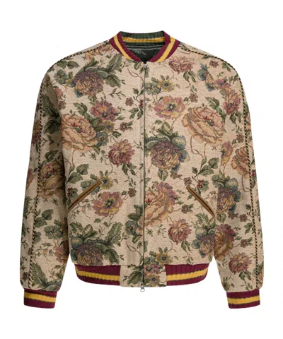 Kapital Gobelin Souvenir Bomber Jacket In Brown