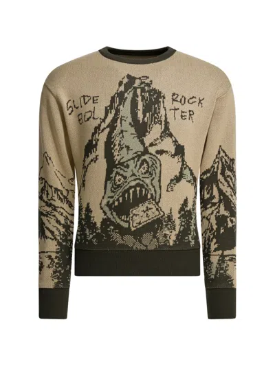 Kapital Graphic Knitted Sweater In Neutral