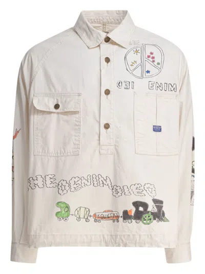 Kapital Graphic-print Cotton Shirt In White
