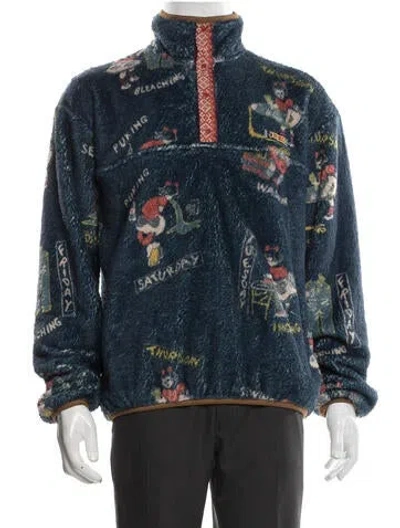 Pre-owned Kapital Graphic Print Jacket In Blue