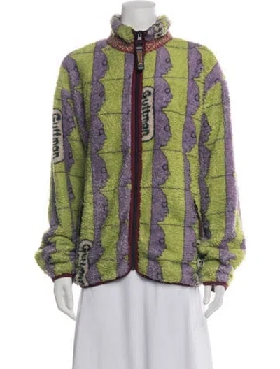 Pre-owned Kapital Graphic Print Jacket In Green/purple