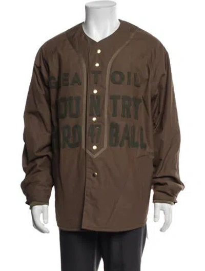 Pre-owned Kapital Graphic Print Jacket W/ Tags In Brown
