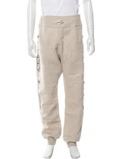 Pre-owned Kapital Graphic Print Joggers In Neutrals