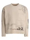 Kapital Graphic-print Sweater In Gray