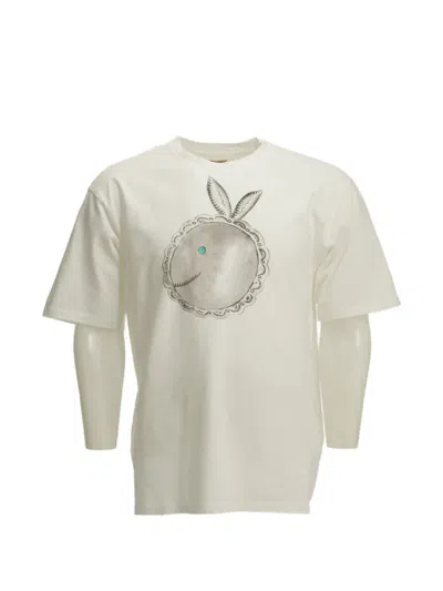 Kapital Graphic-print Cotton T-shirt In Neutral