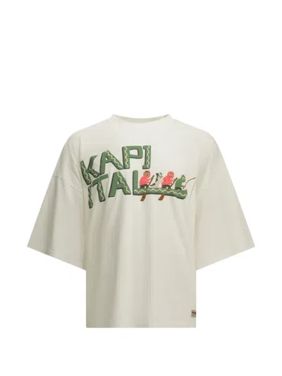 Kapital Graphic-print Mesh-back T-shirt In White