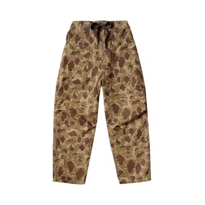 Pre-owned Kapital Herringbone Happy Peek-a-boo Camo Easy Pants 'beige/khaki' | Tan | Men's Size 2