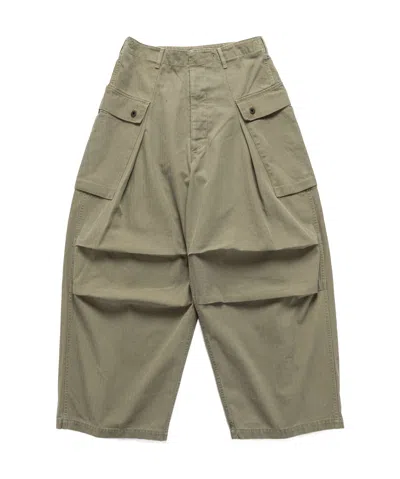 Kapital Herringbone Jumbo Monkey Pants In Green