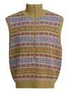 Kapital High-neck Patterned Gilet In Multi