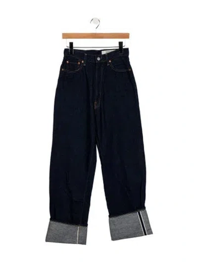 Pre-owned Kapital High-rise Wide Leg Jeans In Blue