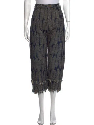 Pre-owned Kapital High-rise Wide Leg Jeans W/ Tags In Multicolor