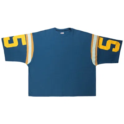 Pre-owned Kapital Huge Football Jersey Tee 'navy' | Blue | Men's Size 3