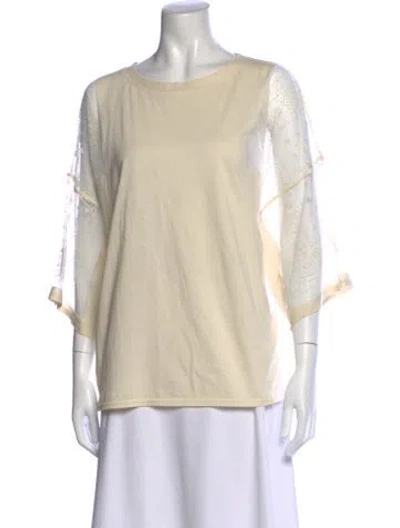 Pre-owned Kapital Jersey Bandana Huge T Lace Pattern Top In Neutrals