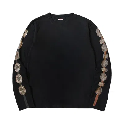 Pre-owned Kapital Jersey Long-sleeve T (concho Belt Sleeve) 'black' | Men's Size 4