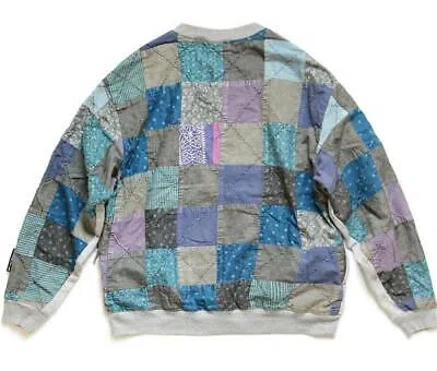 Pre-owned Kapital K Kapital Quilting 2tone Big Sweatshirt Patchwork Gray Quilt Brand