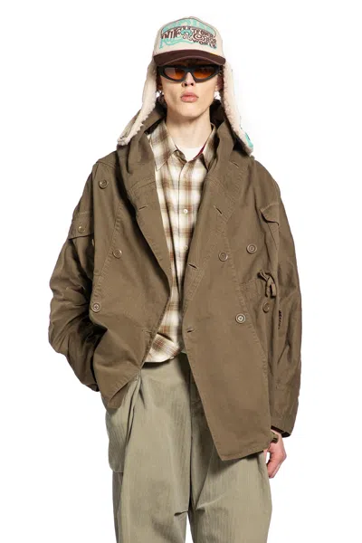 Kapital Katsuragi Cotton Ring Coat In Brown