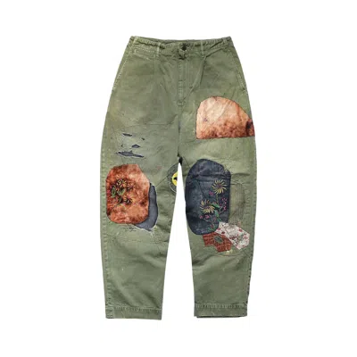 Pre-owned Kapital Katsuragi High Waisted Nime Pants 'khaki' | Tan | Men's Size 3 In Brown