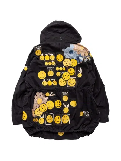 Kapital Katsuragi Ring Hooded Jacket In Black