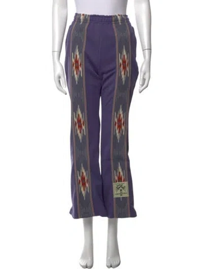 Pre-owned Kapital Kochi & Zephyr Patterned Lounge Bottoms In Purple