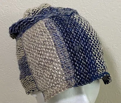 Pre-owned Kapital ' Kogin Sashiko ' Knit Beanie Hat In Mix