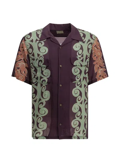 Kapital Kona Tree Floral-print Camp-collar Shirt In Multi