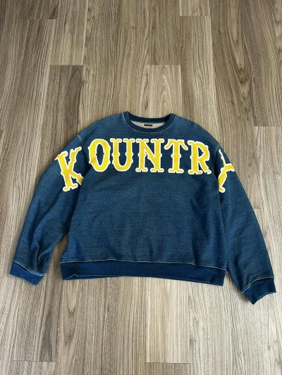 Pre-owned Kapital Kountry Big Letter Vintage Pullover In Blue