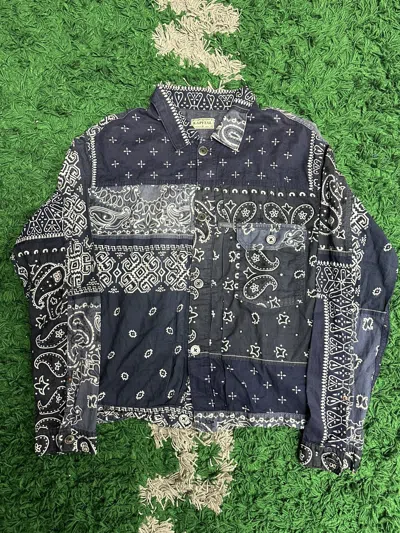 Pre-owned Kapital Kountry Blue Paisley Button Up