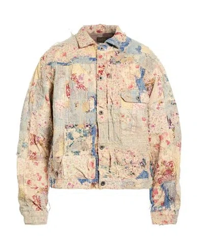 Kapital Kountry Man Jacket Beige Size 5 Cotton, Linen In Neutral