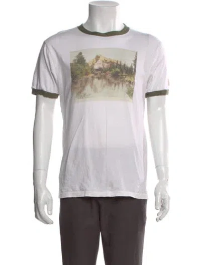 Pre-owned Kapital Lake Print Graphic Print T-shirt In Neutral