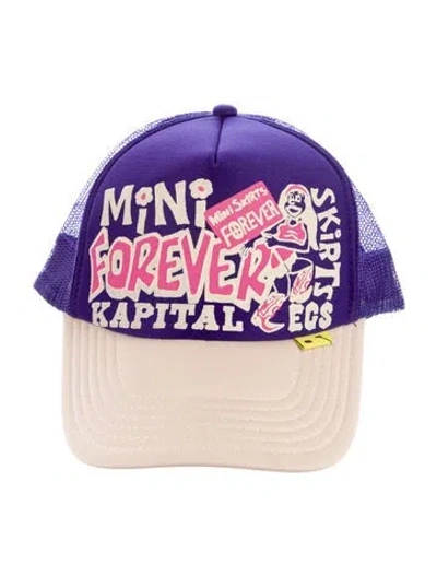 Pre-owned Kapital Legs Mini Skirts Forever Trucker Cap In Purple