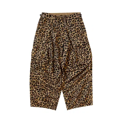 Pre-owned Kapital Leopard Jumbo Cargo Pants 'brown' | Multi-color | Men's Size 3