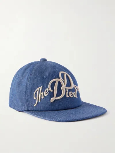 Kapital Logo-embroidered Cotton-twill Baseball Cap In Blue